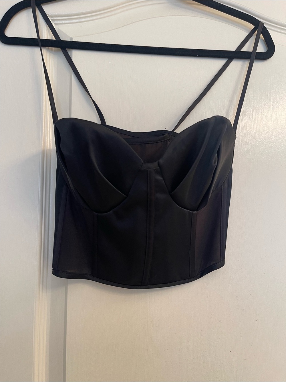 ZARA Black Strappy Bustier Top - Women